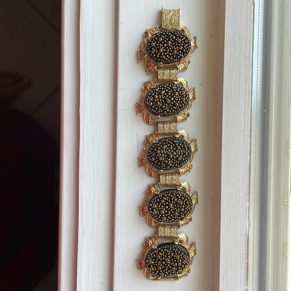 Judy Lee Black and Gold Cast Bracelet!